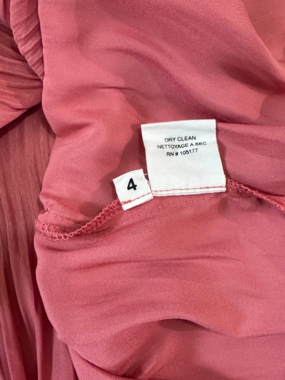 Ulla Johnson Pleated Ruffle Sleeve Blouse Size 4 Rose Terracotta V-Neck Top - Picture 4 of 8